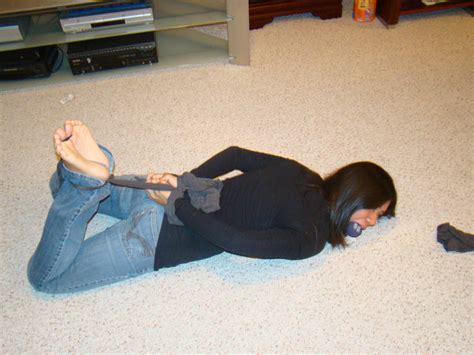 hogtied bdsm|Impossibly Strict Hogtie: Yoga BDSM Porn by Shiny Bound